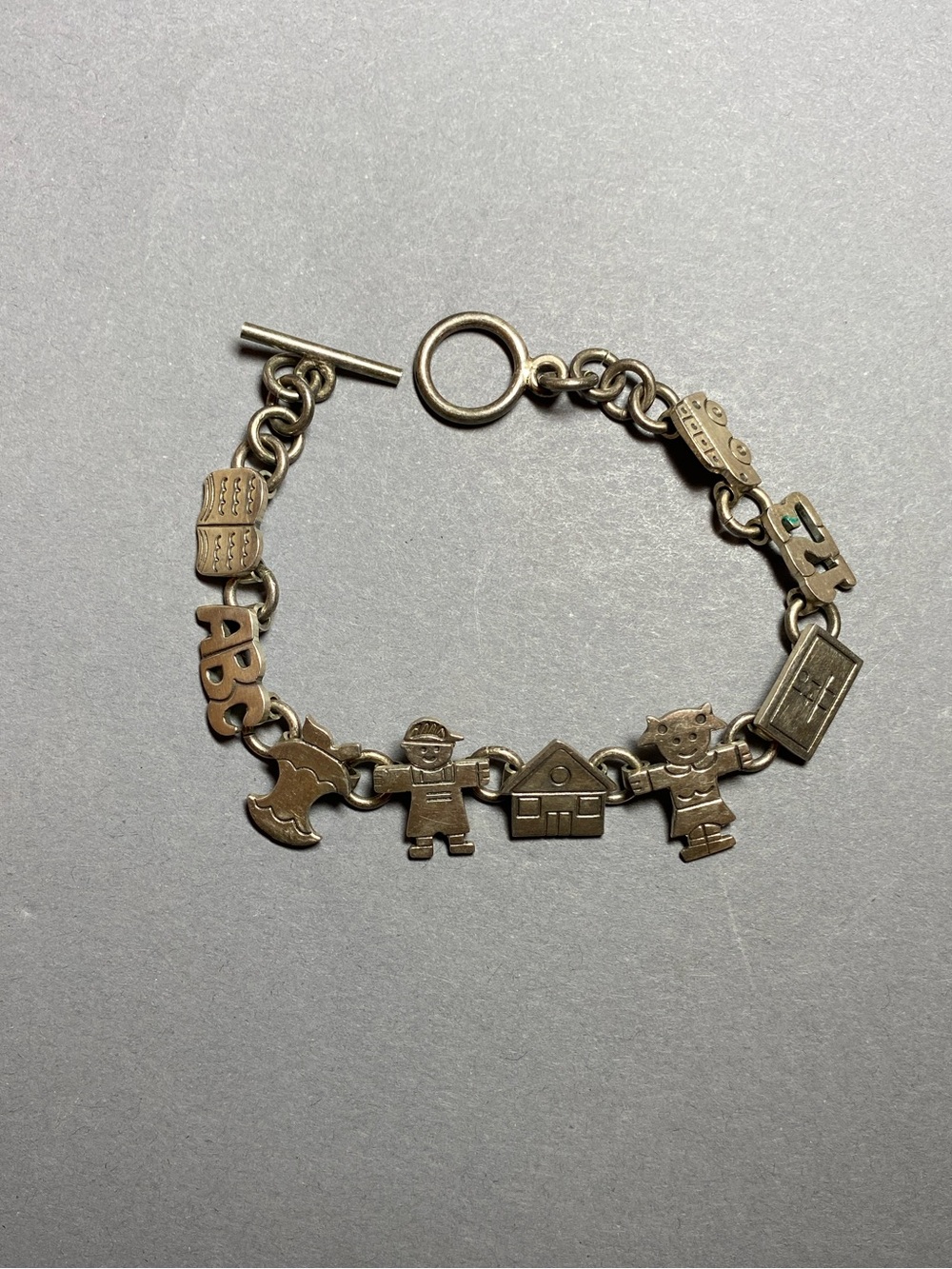 Vintage sterling silver schoolteacher education bracelet